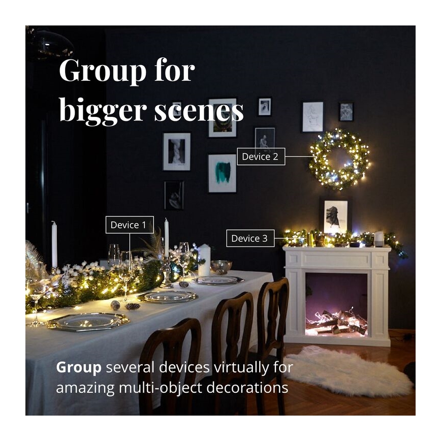 Twinkly - LED Димируем екстериорен коледни лампички STRINGS 400xLED 35,5 м IP44 Wi-Fi