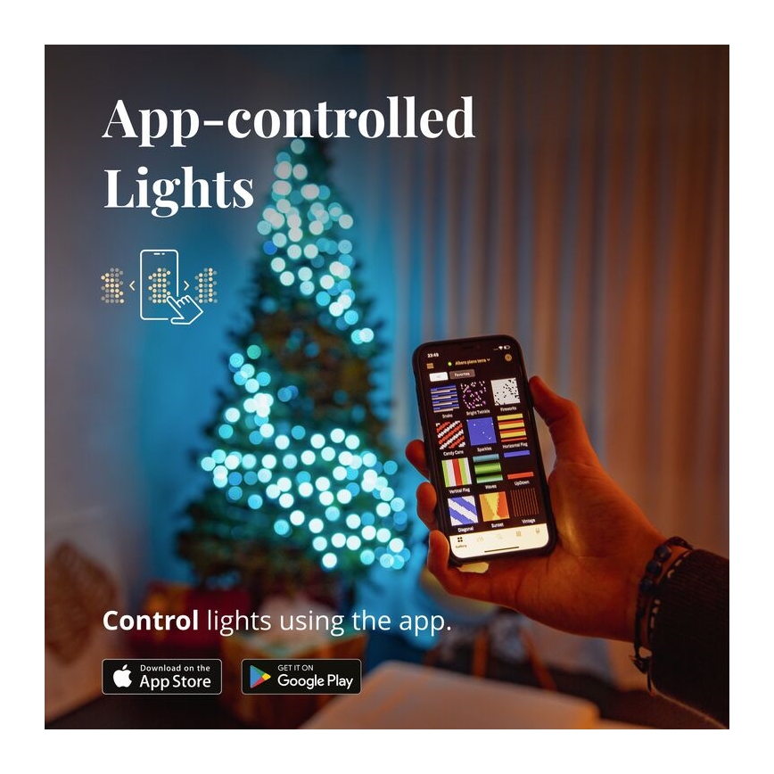 Twinkly - LED RGB Димируем екстериорен коледни лампички STRINGS 600xLED 51,5 м IP44 Wi-Fi