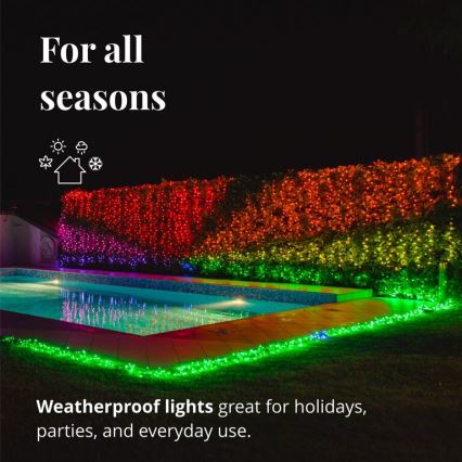 Twinkly - LED RGB Димируем екстериорен коледни лампички STRINGS 600xLED 51,5 м IP44 Wi-Fi
