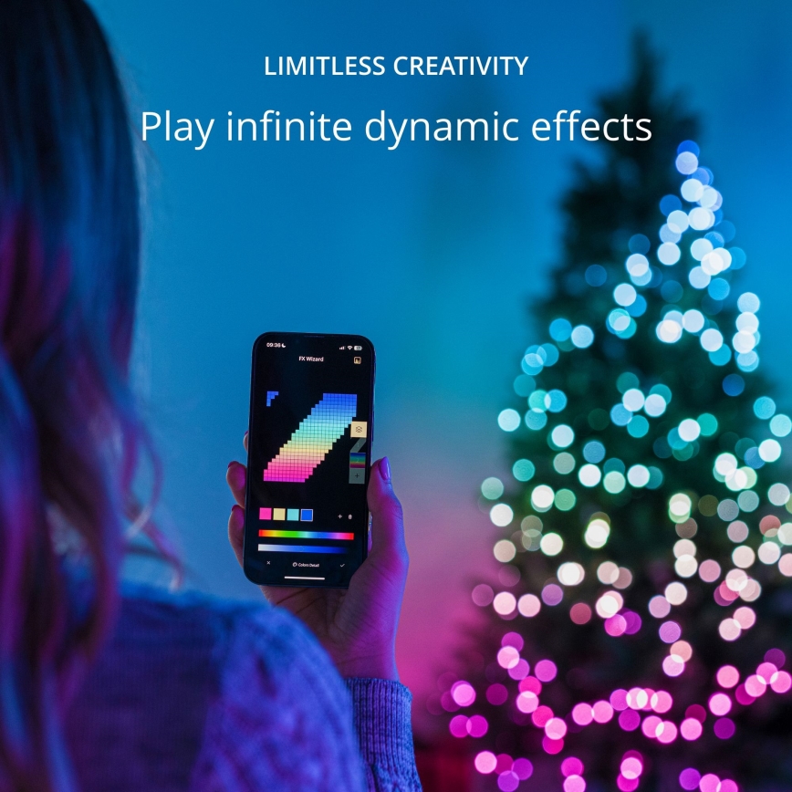 Twinkly - LED RGB Димируем екстериорен коледни лампички STRINGS 750xLED 63,5 м IP44 Wi-Fi