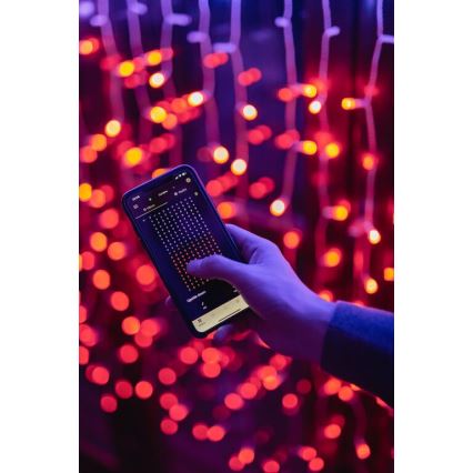 Twinkly - LED RGBW Димируем екстериорен Коледна завеса CURTAIN 210xLED 6,1 м IP44 Wi-Fi