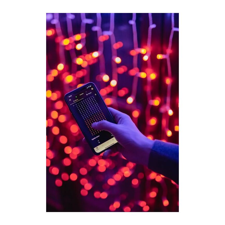 Twinkly - LED RGBW Димируем екстериорен Коледна завеса CURTAIN 210xLED 6,1 м IP44 Wi-Fi