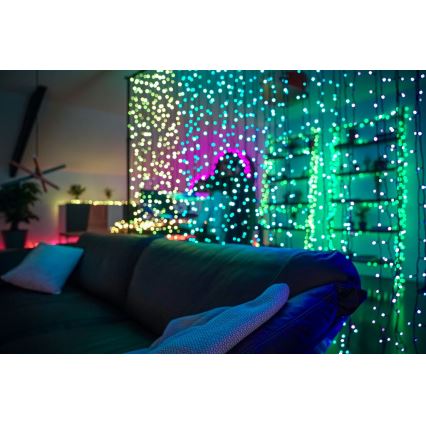 Twinkly - LED RGBW Димируем екстериорен Коледна завеса CURTAIN 210xLED 6,1 м IP44 Wi-Fi