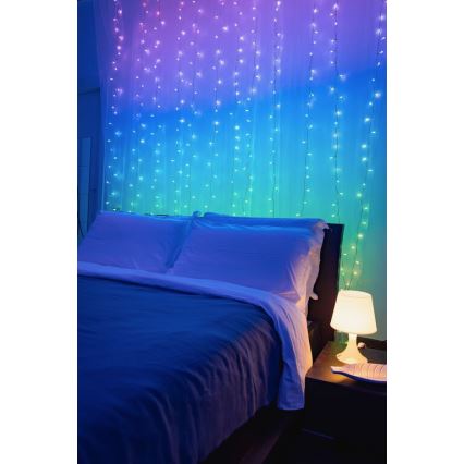 Twinkly - LED RGBW Димируем екстериорен Коледна завеса CURTAIN 210xLED 6,1 м IP44 Wi-Fi