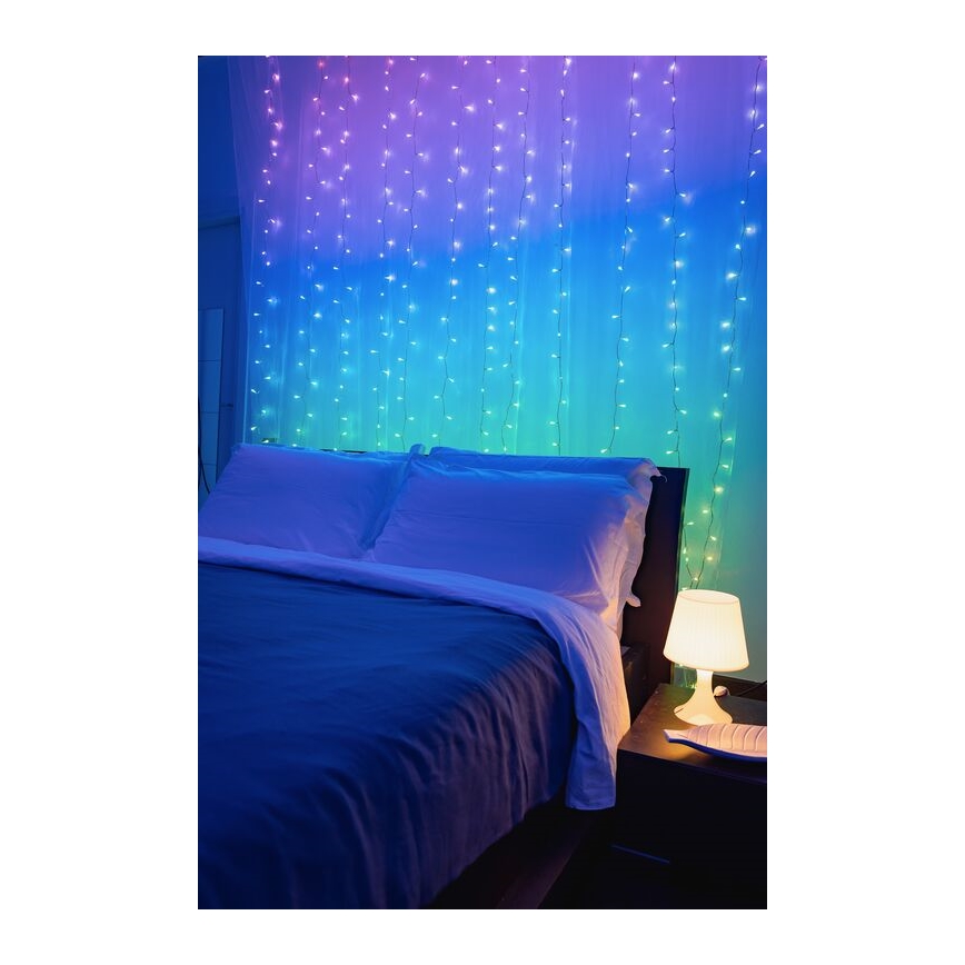 Twinkly - LED RGBW Димируем екстериорен Коледна завеса CURTAIN 210xLED 6,1 м IP44 Wi-Fi