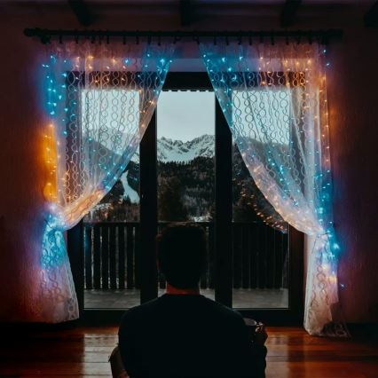 Twinkly - LED RGBW Димируем екстериорен Коледна завеса CURTAIN 210xLED 6,1 м IP44 Wi-Fi