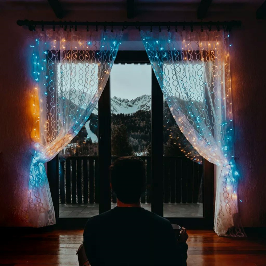 Twinkly - LED RGBW Димируем екстериорен Коледна завеса CURTAIN 210xLED 6,1 м IP44 Wi-Fi