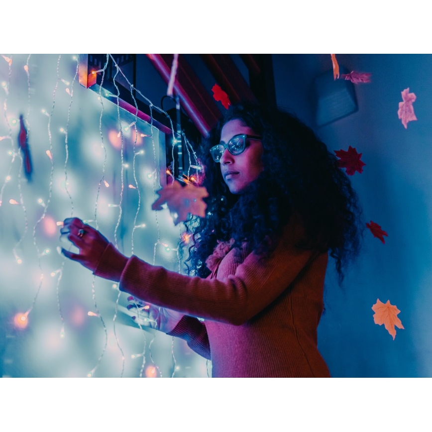 Twinkly - LED RGBW Димируем екстериорен Коледна завеса CURTAIN 210xLED 6,1 м IP44 Wi-Fi