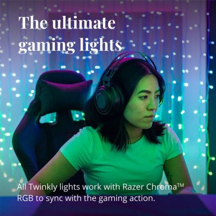 Twinkly - LED RGBW Димируем екстериорен Коледна завеса CURTAIN 210xLED 6,1 м IP44 Wi-Fi