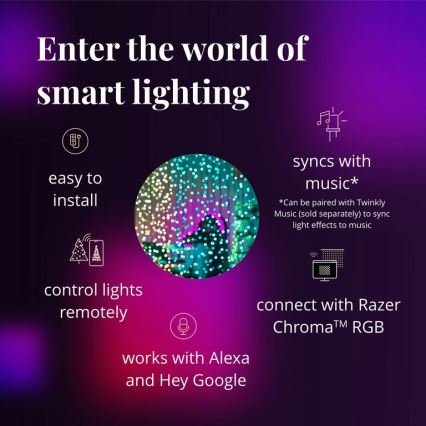 Twinkly - LED RGBW Димируем екстериорен Коледна завеса CURTAIN 210xLED 6,1 м IP44 Wi-Fi