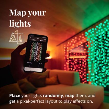 Twinkly - LED RGBW Димируем екстериорен Коледна завеса CURTAIN 210xLED 6,1 м IP44 Wi-Fi