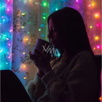 Twinkly - LED RGBW регулируема външна коледна завеса CURTAIN 210xLED 6,1м IP44 Wi-Fi