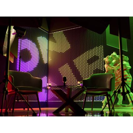 Twinkly - LED RGB регулируема коледна завеса MATRIX 480xLED 1x1 м Wi-Fi
