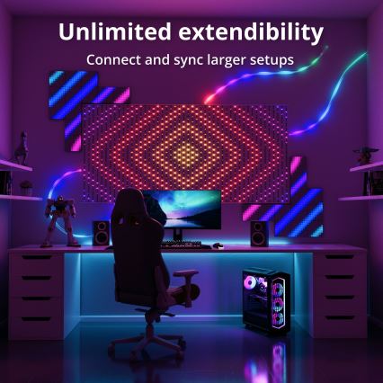 Twinkly - LED RGB регулируема коледна завеса MATRIX 480xLED 1x1 м Wi-Fi
