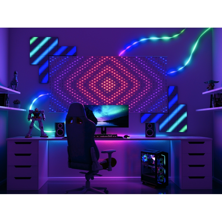 Twinkly - LED RGB Димируем Коледна завеса MATRIX 480xLED 1x1 м Wi-Fi