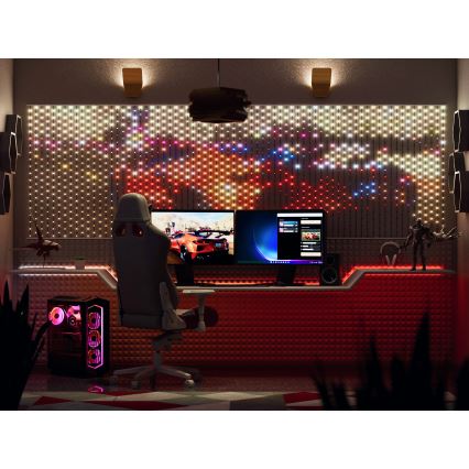 Twinkly - LED RGB Димируем Коледна завеса MATRIX 480xLED 1x1 м Wi-Fi
