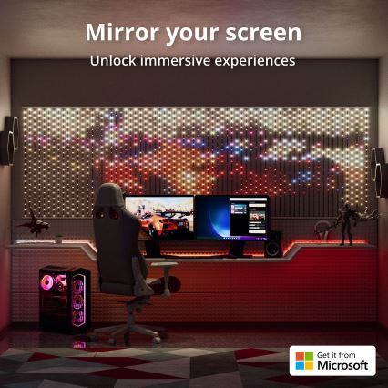Twinkly - LED RGB Димируем Коледна завеса MATRIX 480xLED 1x1 м Wi-Fi