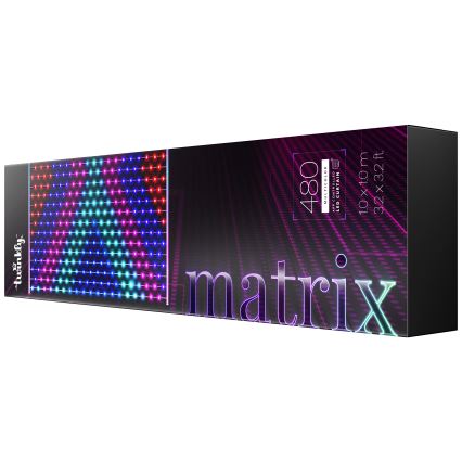 Twinkly - LED RGB Димируем Коледна завеса MATRIX 480xLED 1x1 м Wi-Fi