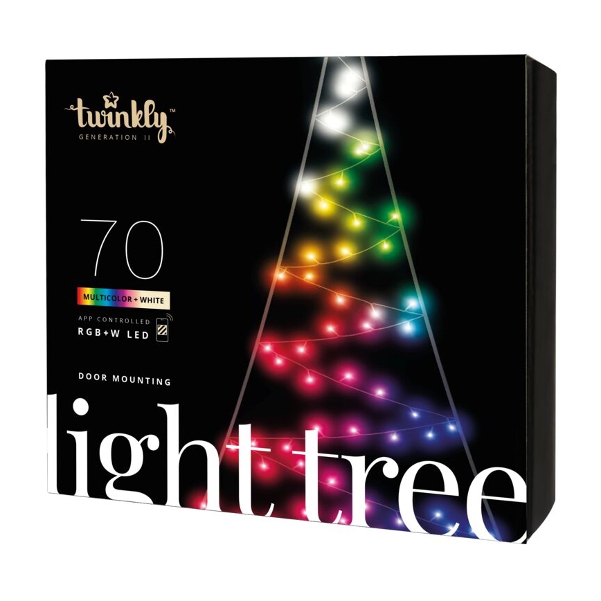 Twinkly - LED RGBW Димируем екстериорен коледна елха LIGHT TREE 70xLED IP44 Wi-Fi