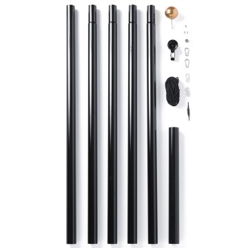 Twinkly - Външна стойка за коледна елха 6 м черна