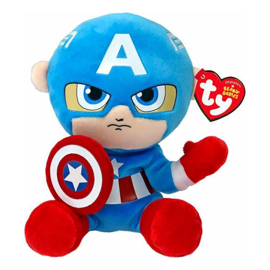 TY - Плюшена играчка SOFT CAPTAIN AMERICA Marvel 15 см