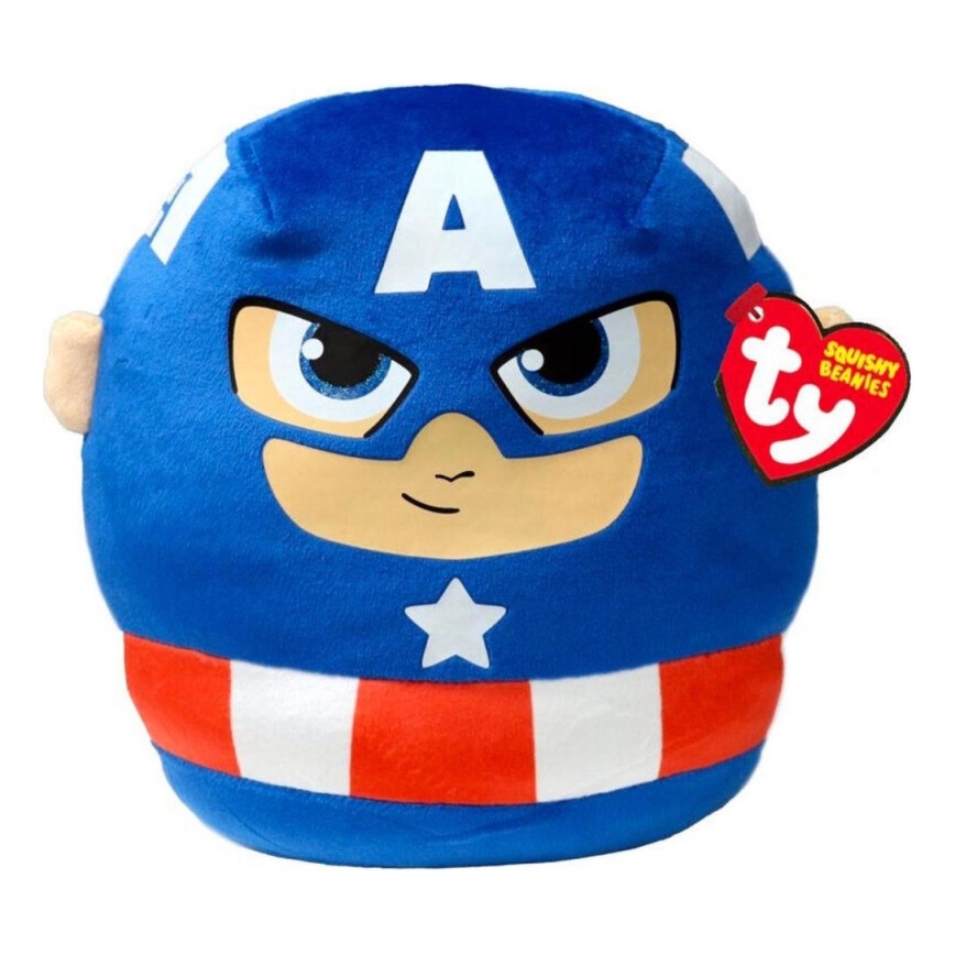 TY - Плюшена играчка Squishy CAPTAIN AMERICA 22 см