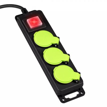 Удължител с ключ 3 гнезда 20m IP44