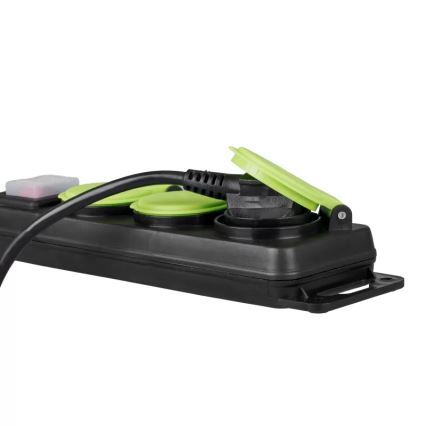 Удължител с ключ, 3 гнезда, 3 м, IP44