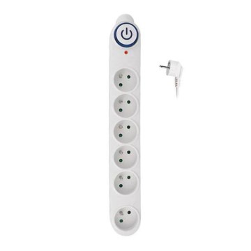 Удължителен кабел с ключ 6 гнезда 5 м