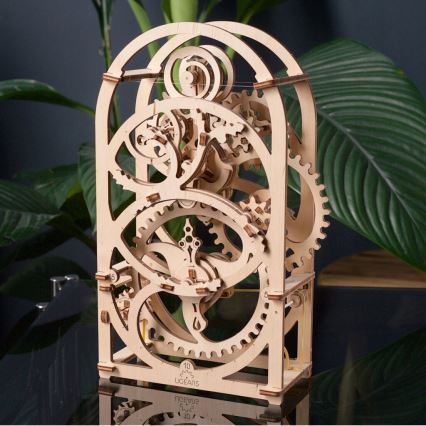 Ugears - 3D дървен механичен пъзел Часовников механизъм