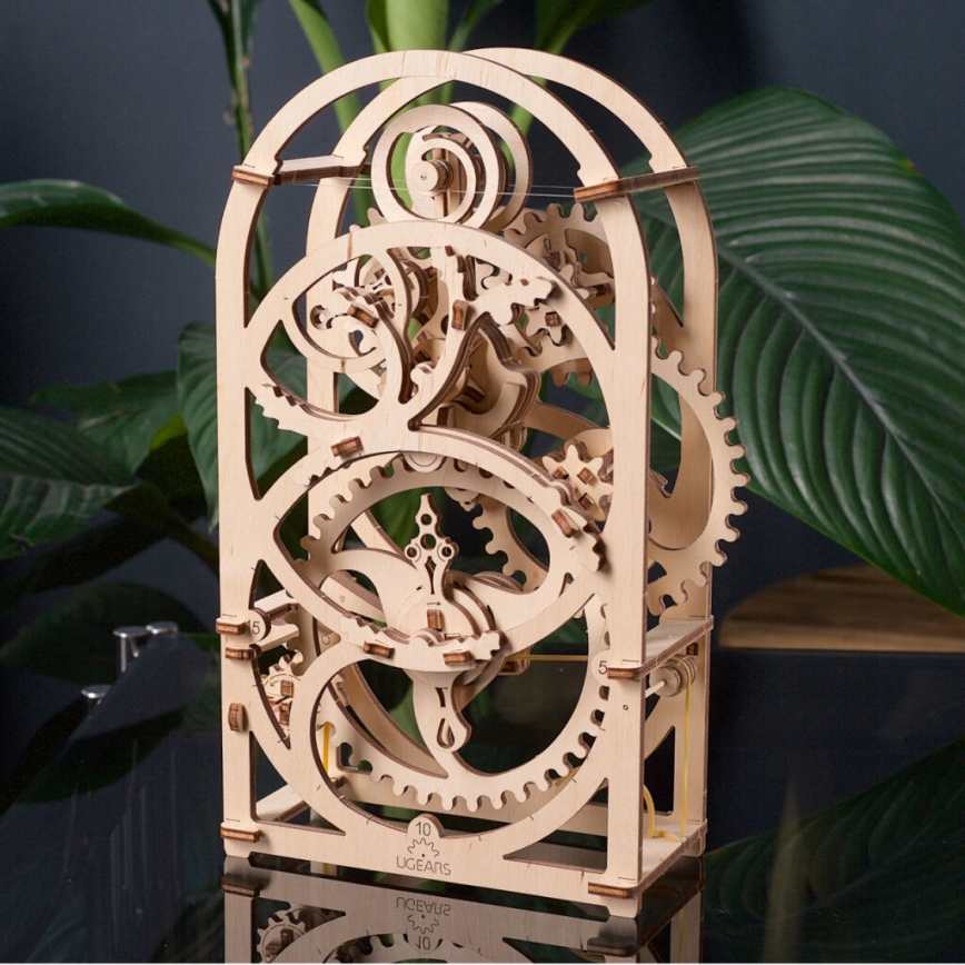 Ugears - 3D дървен механичен пъзел Часовников механизъм