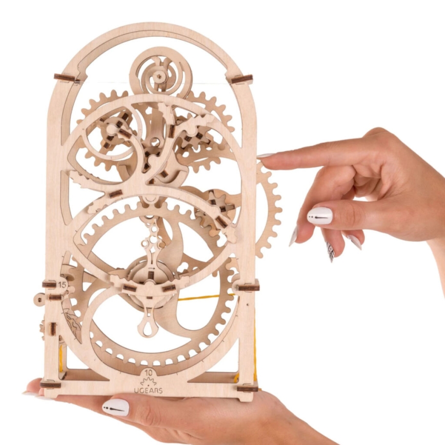 Ugears - 3D дървен механичен пъзел Часовников механизъм