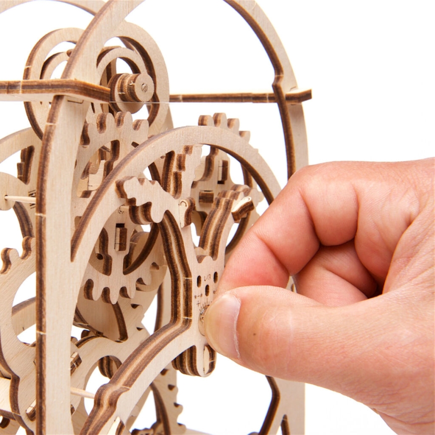 Ugears - 3D дървен механичен пъзел Часовников механизъм