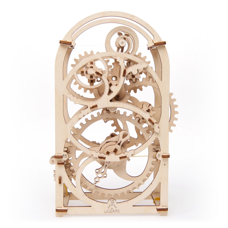 Ugears - 3D дървен механичен пъзел Часовников механизъм