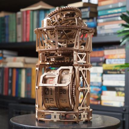 Ugears - 3D дървен механичен пъзел Часовников механизъм с турбийон