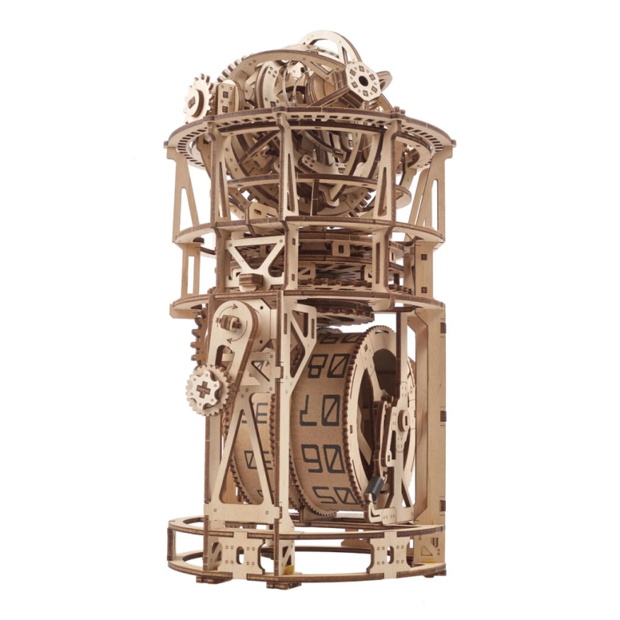 Ugears - 3D дървен механичен пъзел Часовников механизъм с турбийон