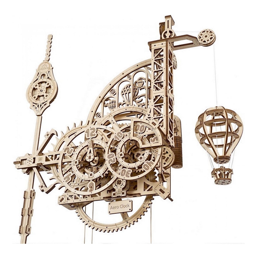 Ugears - 3D дървен механичен пъзел Стенен часовник Aero