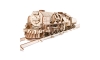 Ugears - 3D дървен механичен пъзел V-Express парен локомотив с тендер