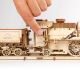 Ugears - 3D дървен механичен пъзел V-Express парен локомотив с тендер