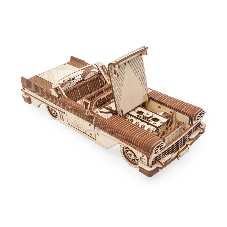 Ugears - 3D дървен механичен пъзел Кабриолет