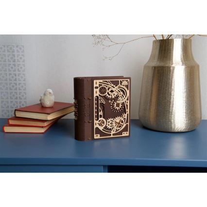 Ugears - 3D дървен механичен пъзел Книга на тайните