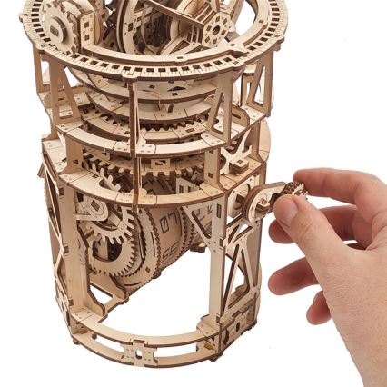 Ugears - 3D дървен механичен пъзел Часовников механизъм с турбийон