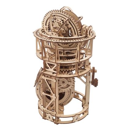 Ugears - 3D дървен механичен пъзел Часовников механизъм с турбийон
