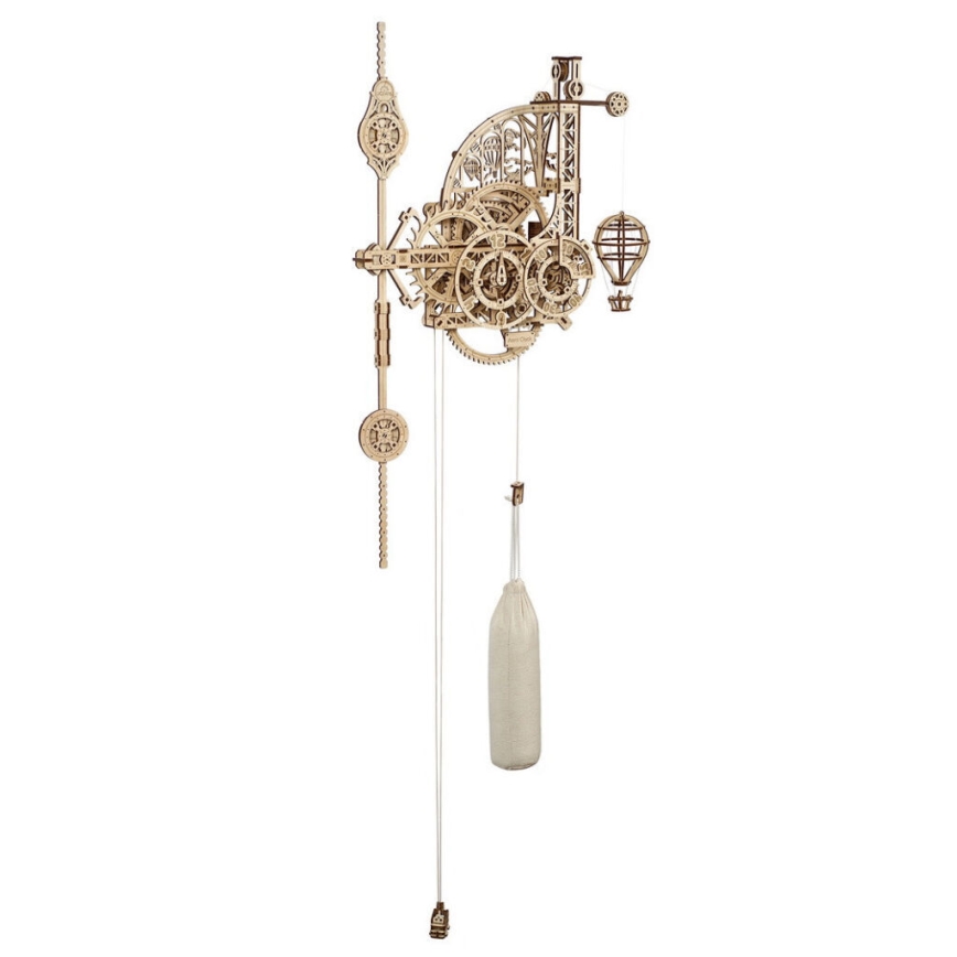 Ugears - 3D дървен механичен пъзел Стенен часовник Aero