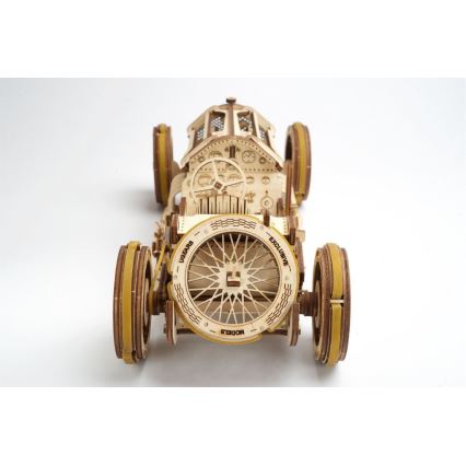 Ugears - 3D дървен механичен пъзел U9 Кола Grand Prix