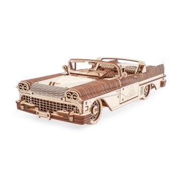 Ugears - 3D дървен механичен пъзел Кабриолет