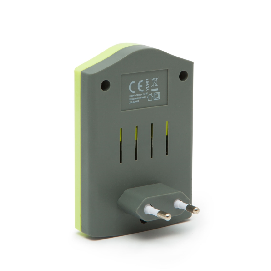 Ултразвуков отблъсквач на гризачи 1,3W/230V зелен