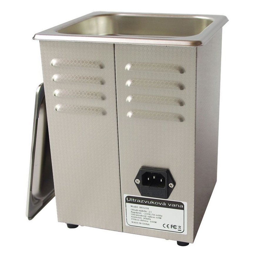 Ултразвуков почистващ уред с нагряване 160W/230V 2 л