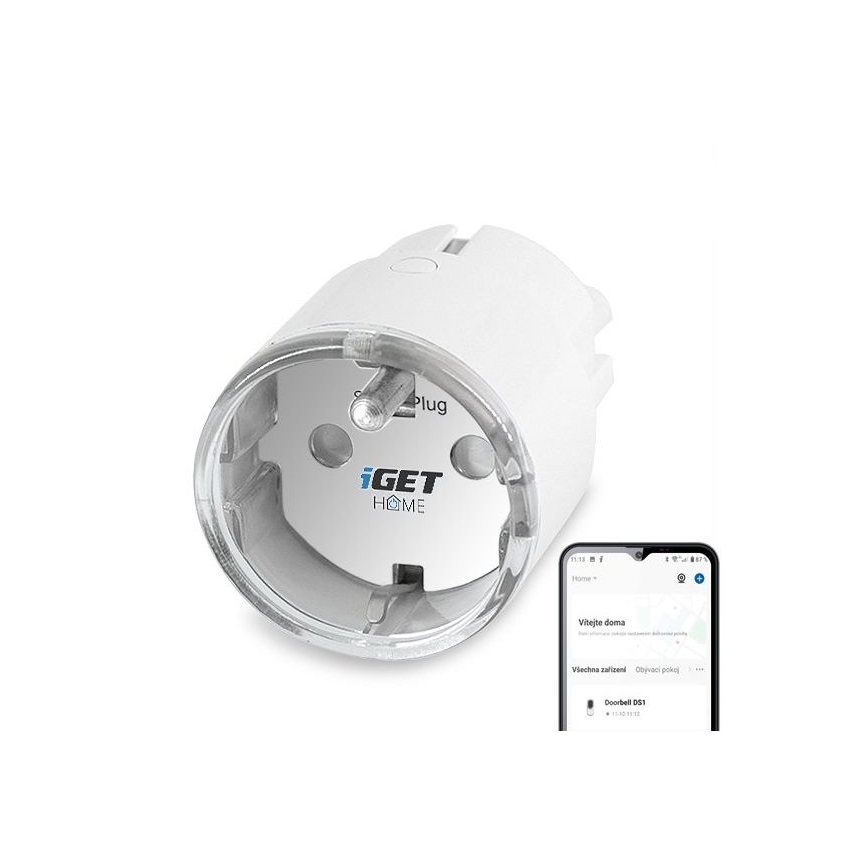 Умен контакт с измерване на потреблението 3680W/230V Wi-Fi Tuya