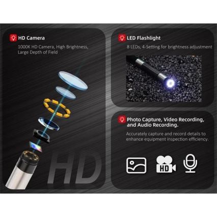 Uni-T UT663B - Бороскоп 3,7V 3000 mAh IP67 1m